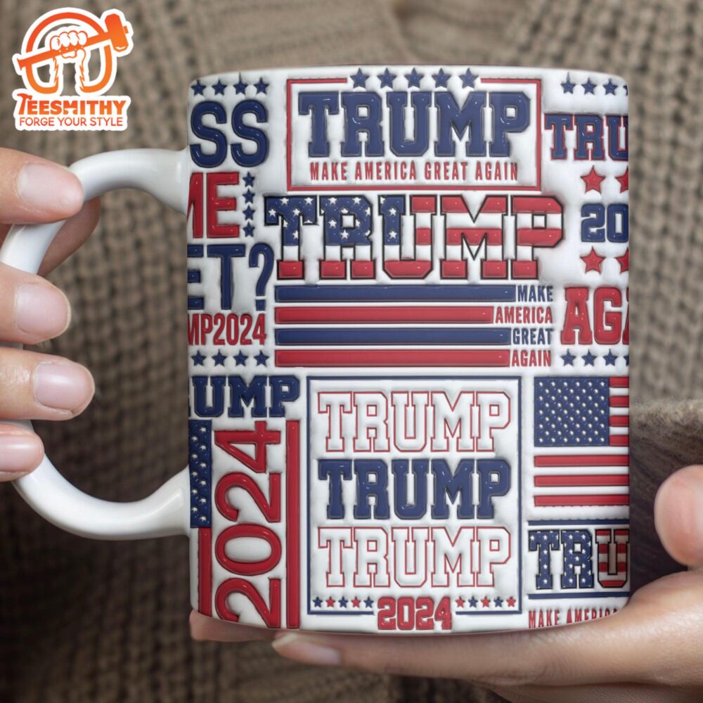 Patriotic Trump 2024 3d Inflated Mug