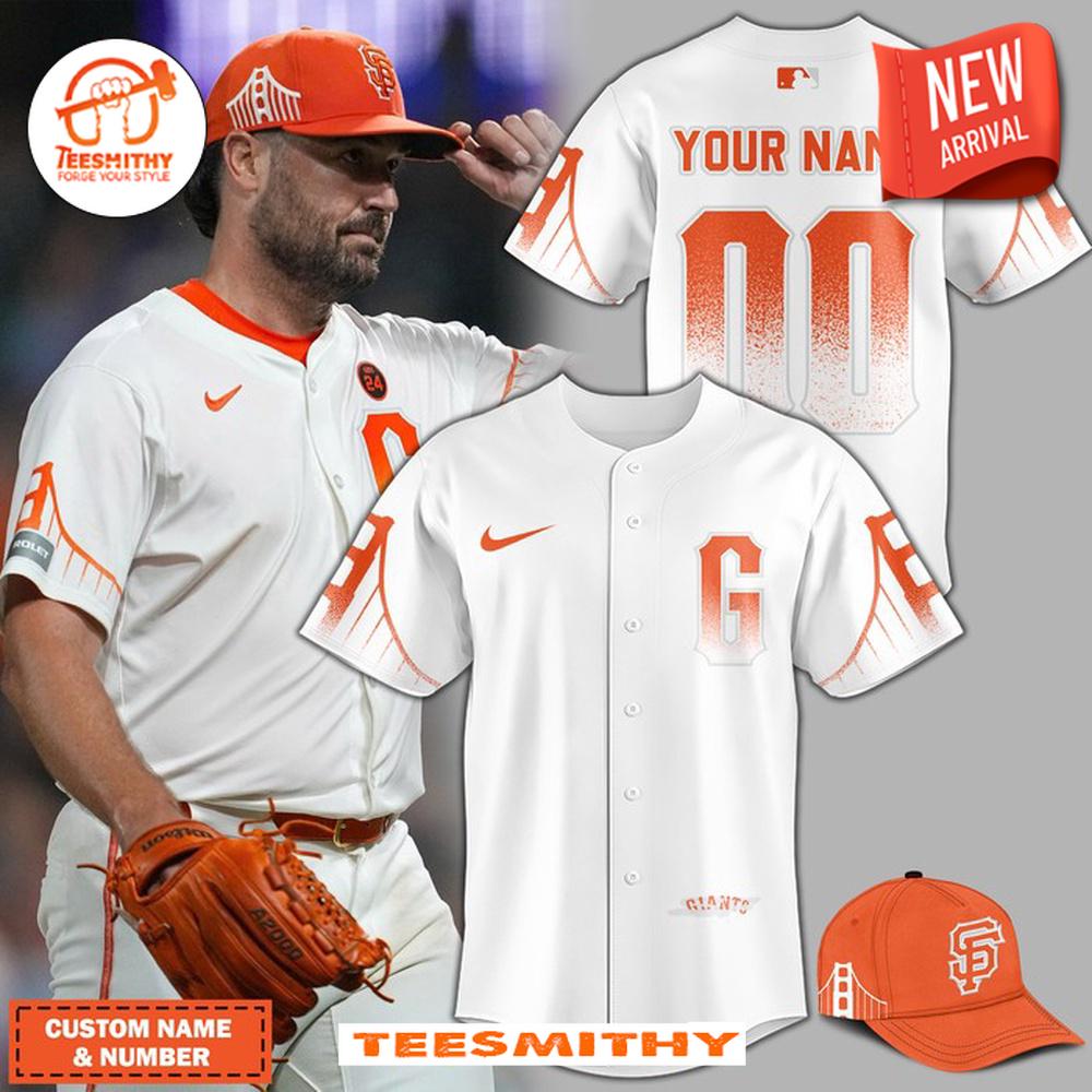 Personalization San Francisco Giants White Orange Baseball Jersey