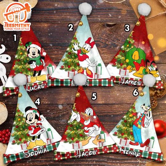 Personalize Mickey And Friends Christmas Santa Hat