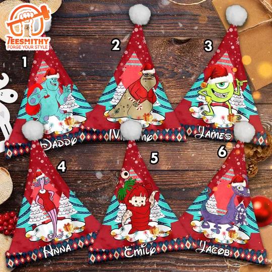 Personalize Monsters Inc Characters Christmas Santa Hat