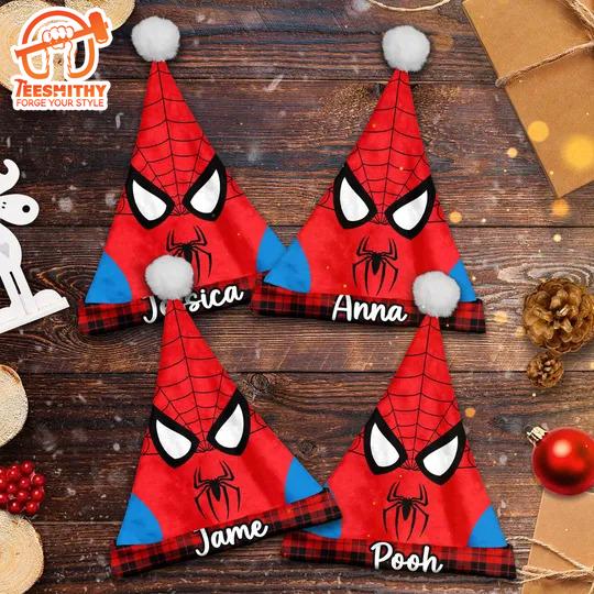 Personalize Spiderman Christmas Santa Hat, Spiderman Movie Xmas Santa Hat