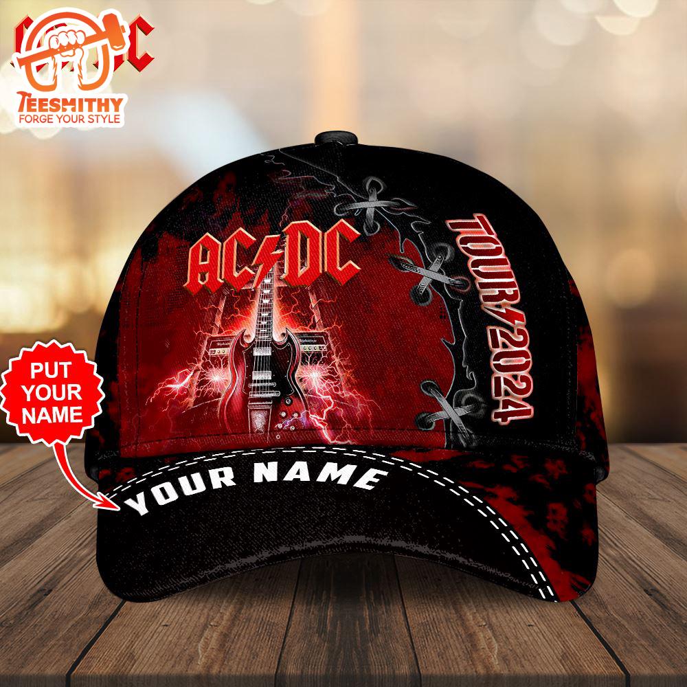 Personalized ACDC 2024 Logo New, 3D Classic Hat Cap Gift Xmas