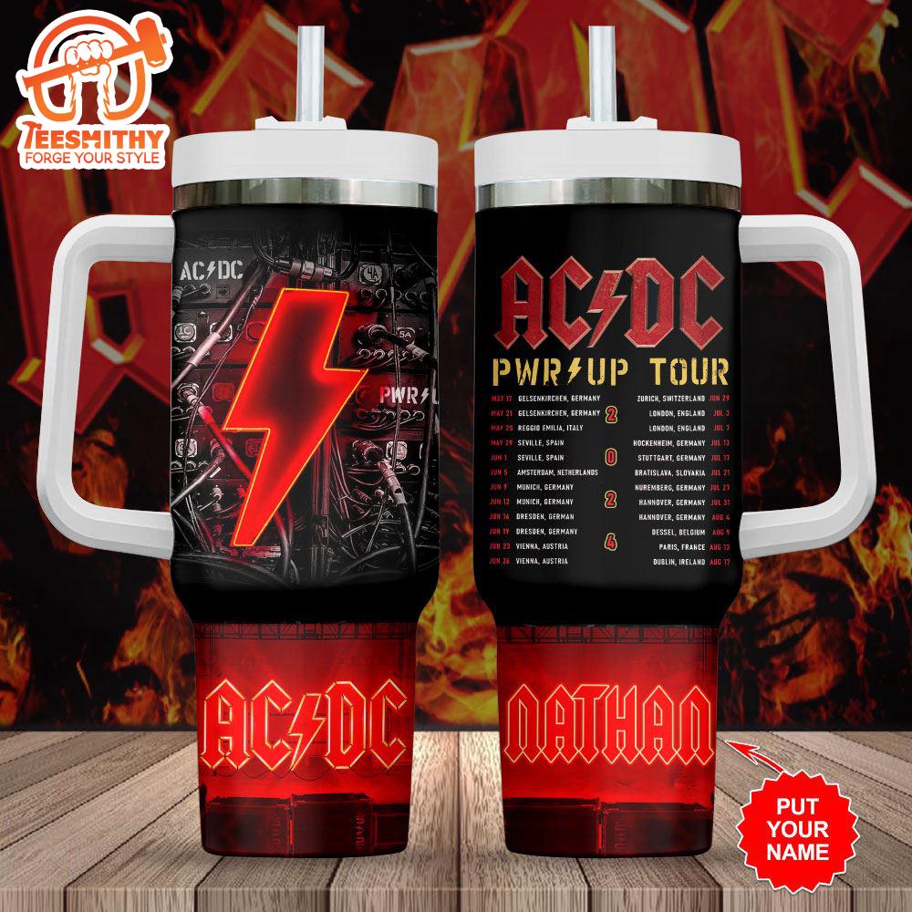 Personalized ACDC 40oz Stanley Tumbler For Fan Gift Christmas