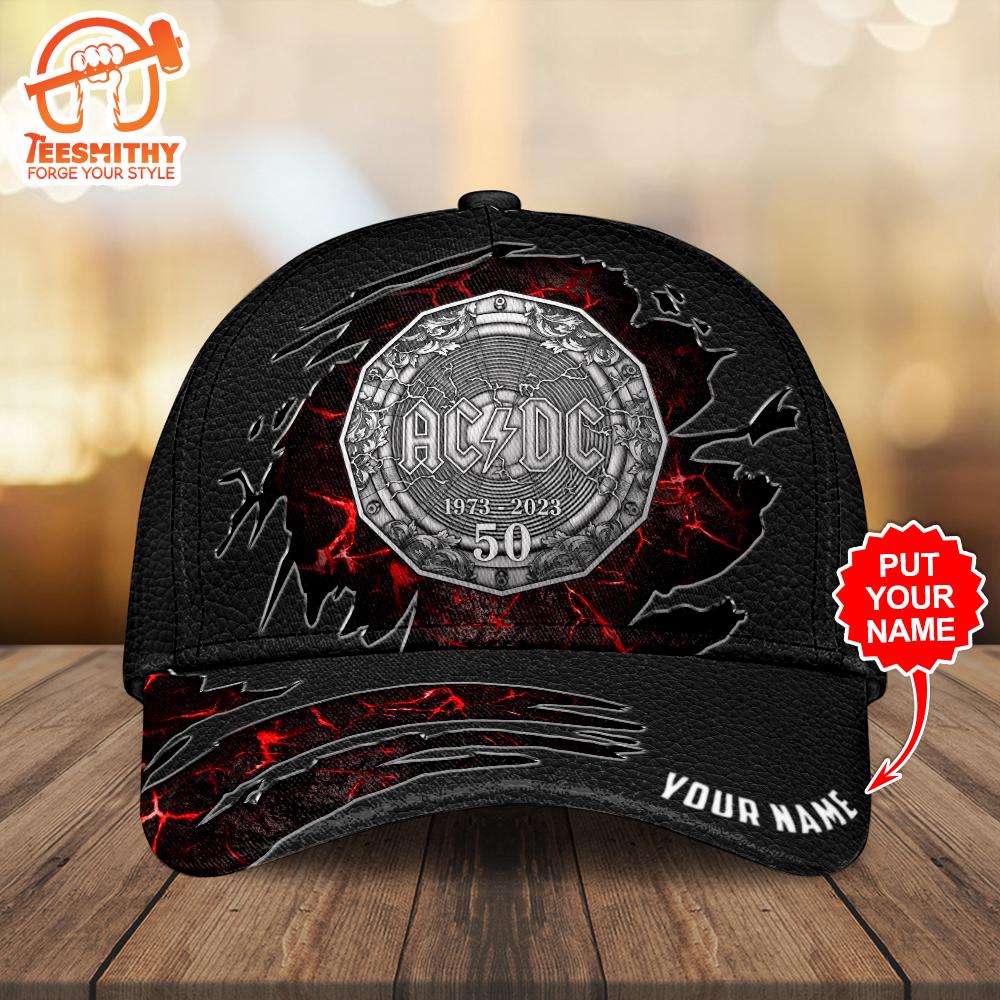 Personalized ACDC Classic Cap Version 50 Years 1973 – 2023