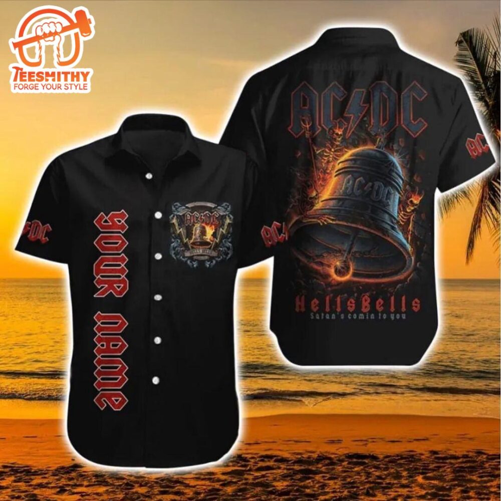 Personalized ACDC Hell’s Bells Tribute Hawaiian Shirt