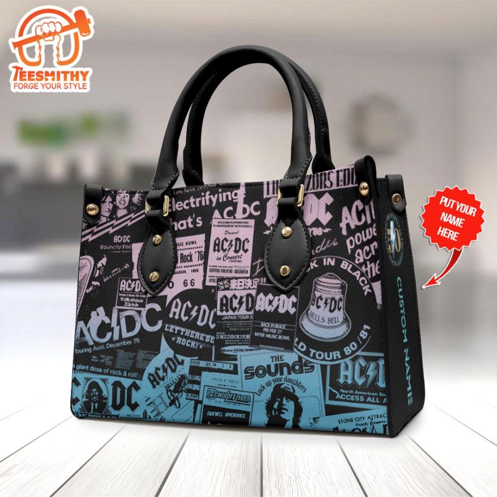 Personalized ACDC Let Be There Rock Leather HandBag