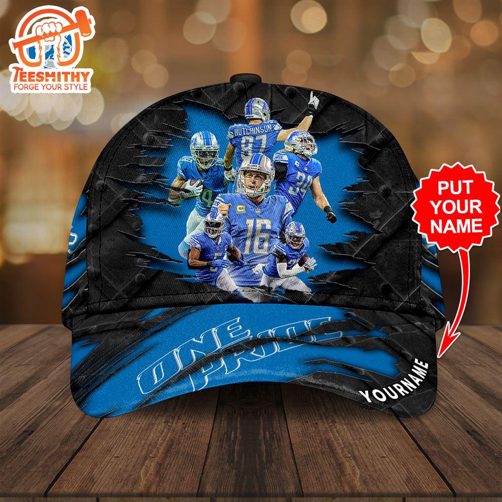 Personalized Detroit Lions Merry Christmas 3D Cap Hat Gift For Fans