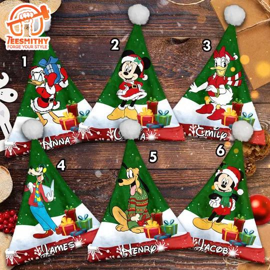 Personalized Disney Christmas Mickey Mouse and Friends Christmas Hat