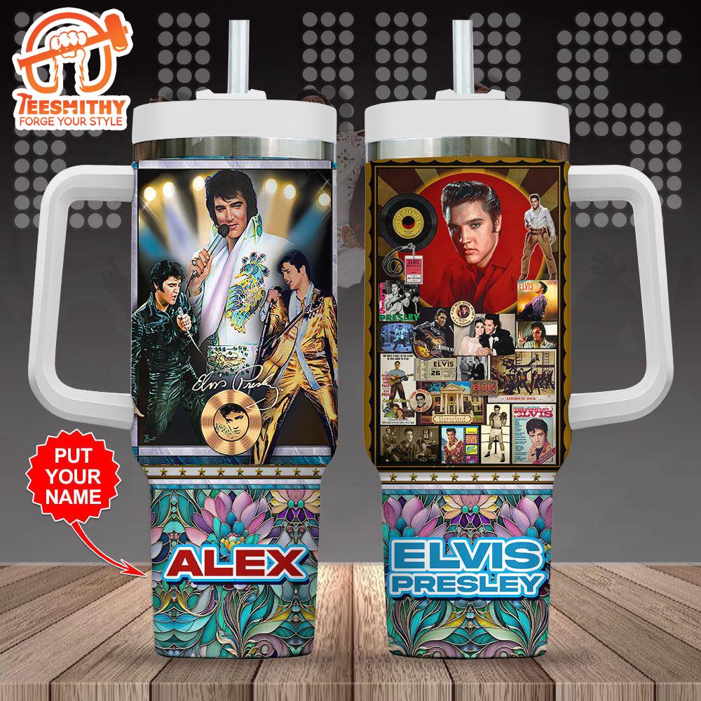 Personalized Elvis Presley 40oz Stanley Tumbler For Fan Gift Christmas