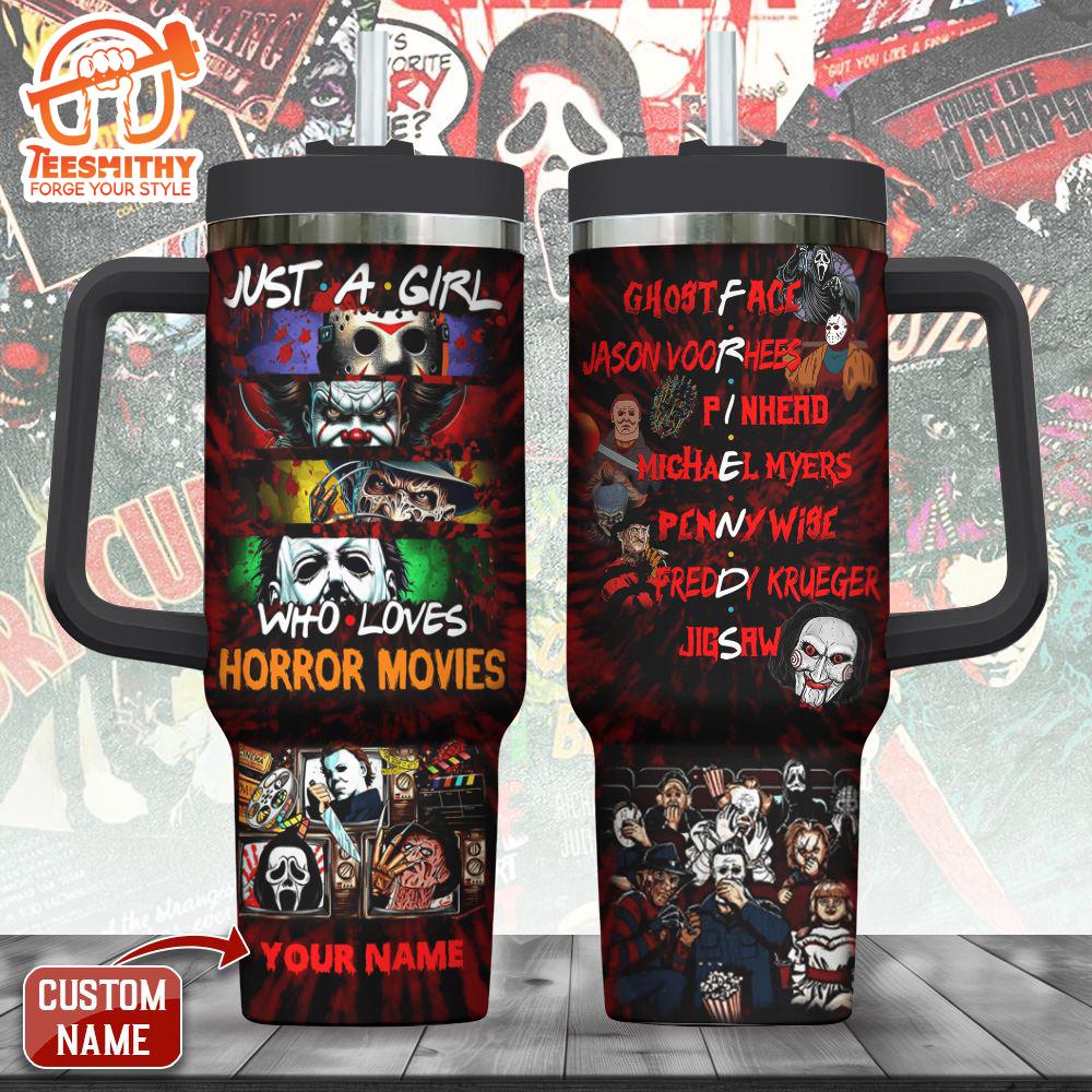 Personalized Horror Movies 40oz Stanley Tumbler For Fan Gift Christmas