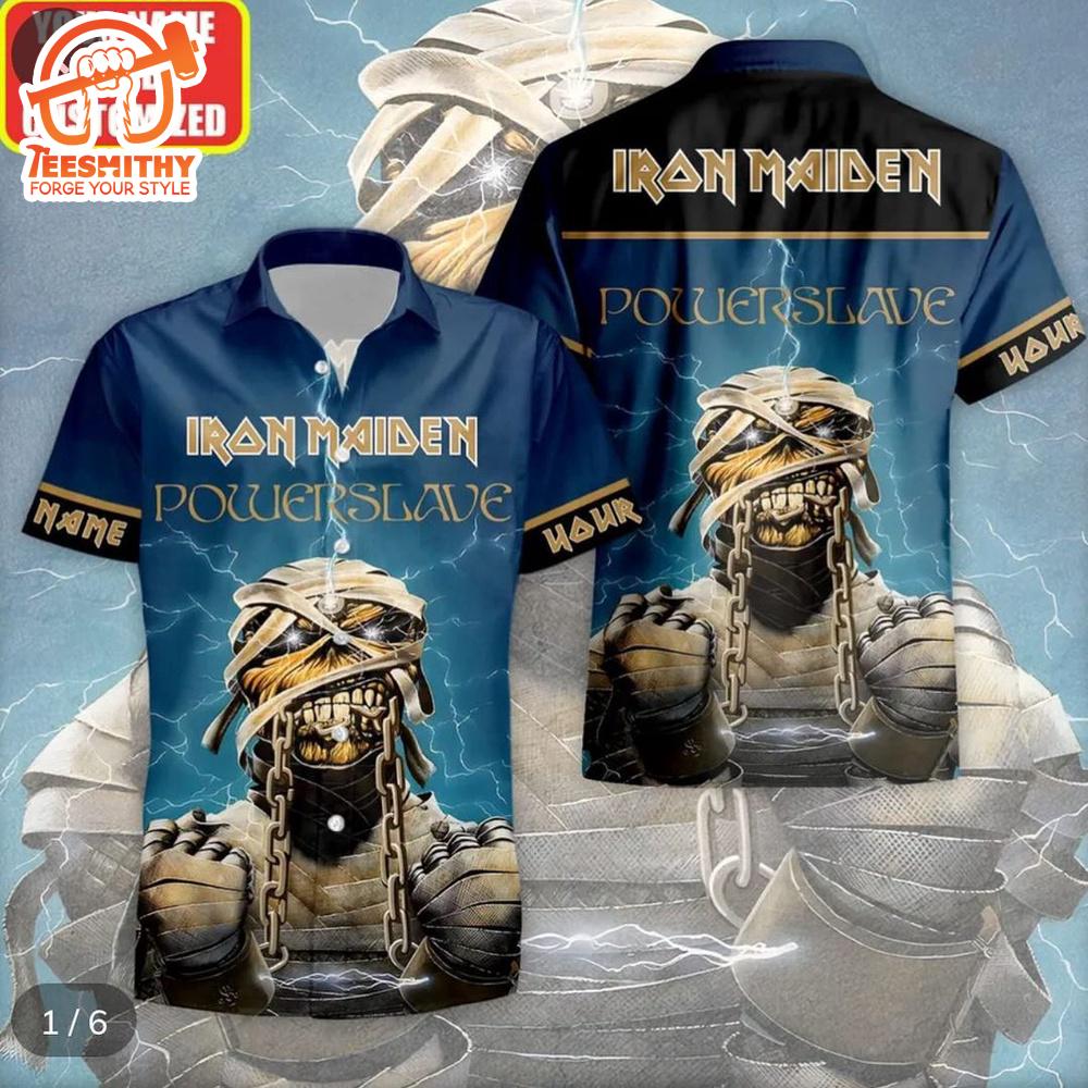 Personalized Iron Maiden Chains of Powerslave Short Sleeve Aloha Shirt