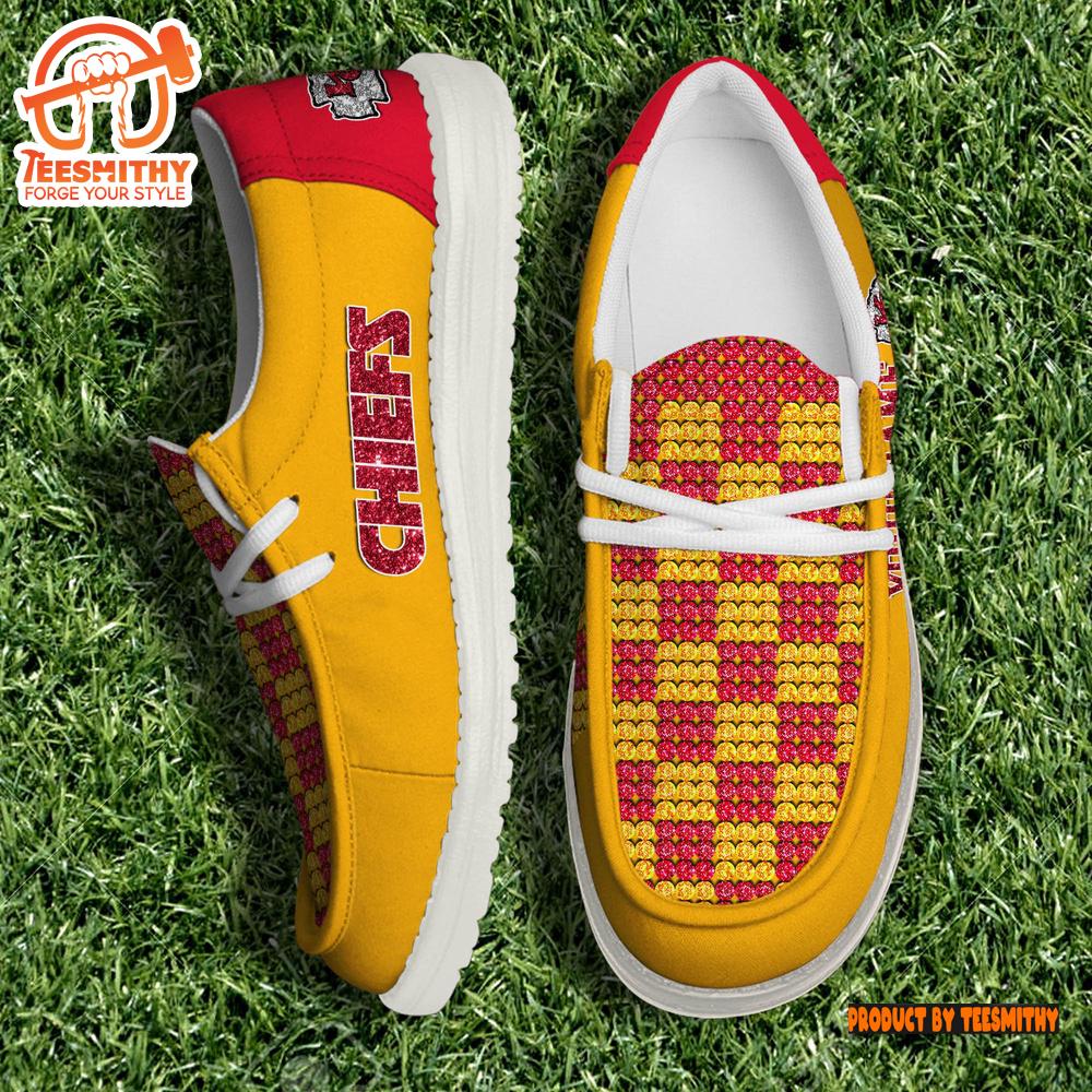 Personalized Kansas City Chiefs NFL 32 Teams HeyDude Canvas Loafer Shoes