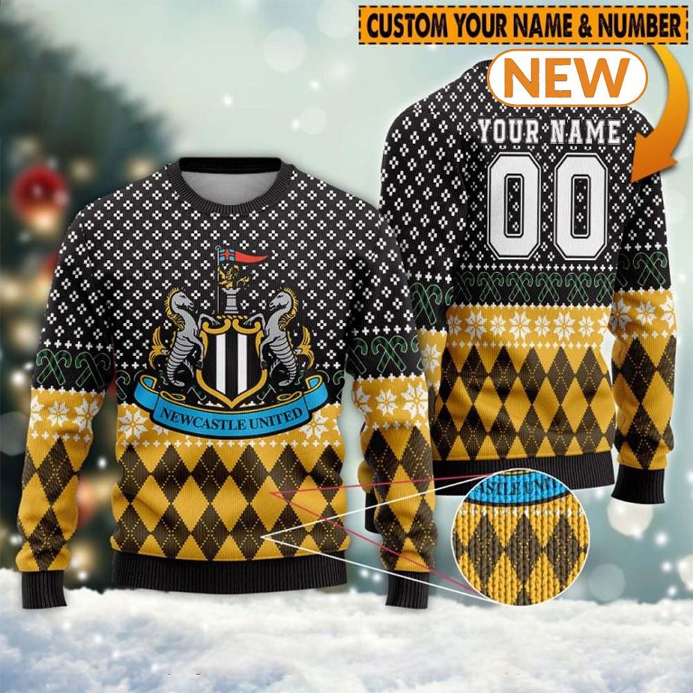 Personalized Newcastle United  Ugly Christmas Sweater Shirt, Sweatshirt