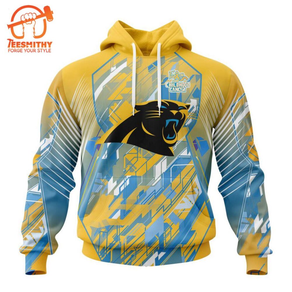 Personalized NFL Carolina Panthers Fearless Against Childhood Cancers Hoodie  Gift Christmas