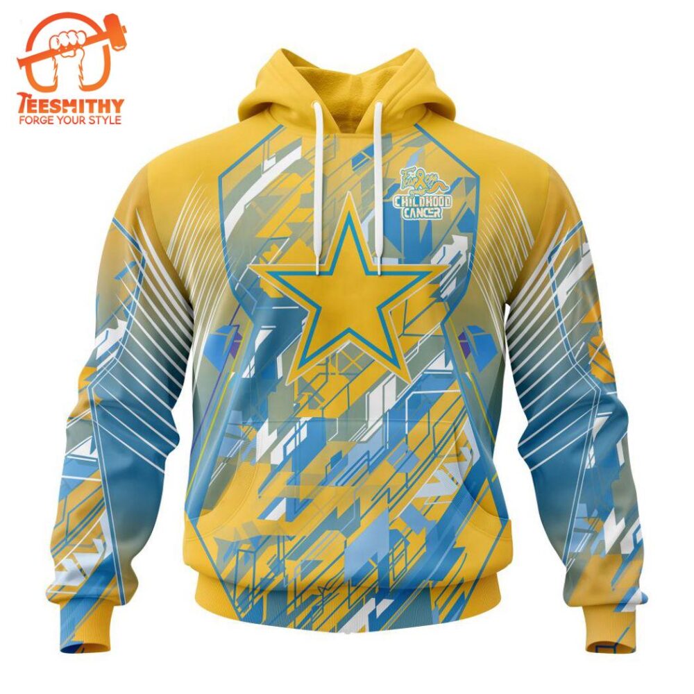 Personalized NFL Dallas Cowboysls Fearless Against Childhood Cancers Hoodie  Gift Christmas