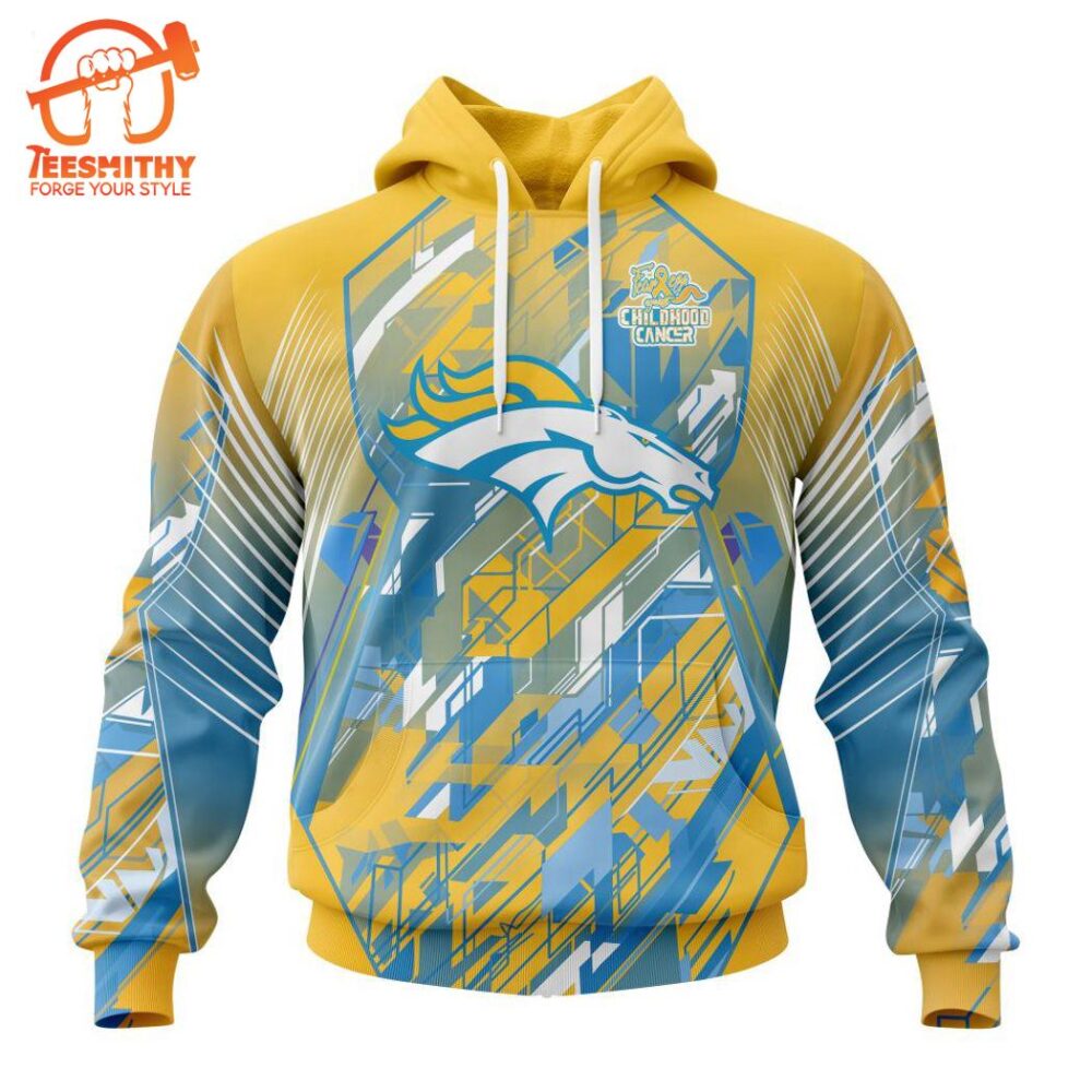 Personalized NFL Denver Broncos Fearless Against Childhood Cancers Hoodie  Gift Christmas