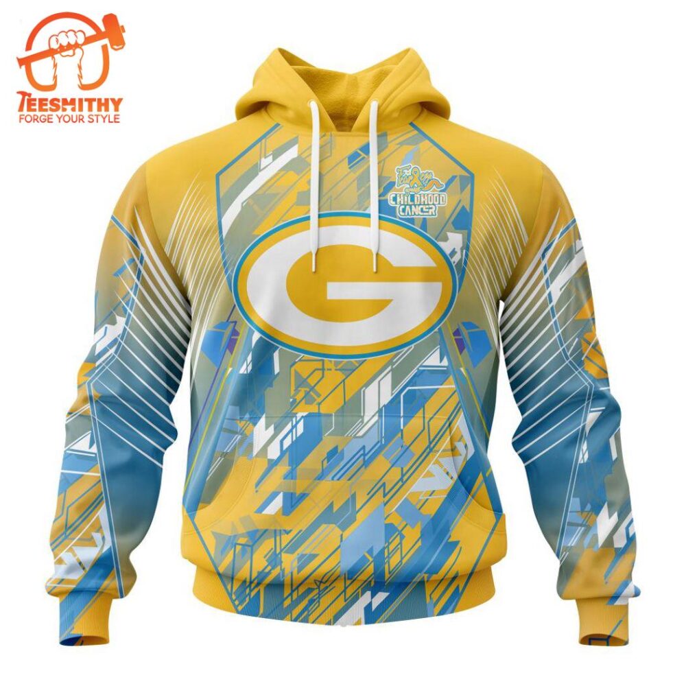 Personalized NFL Green Bay Packers Fearless Against Childhood Cancers Hoodie  Gift Christmas