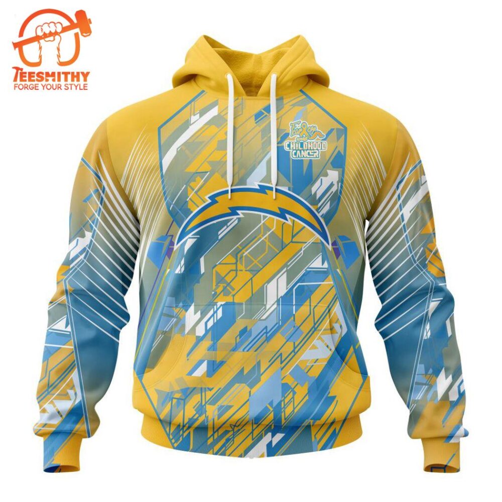 Personalized NFL Los Angeles Chargers Fearless Against Childhood Cancers Hoodie  Gift Christmas