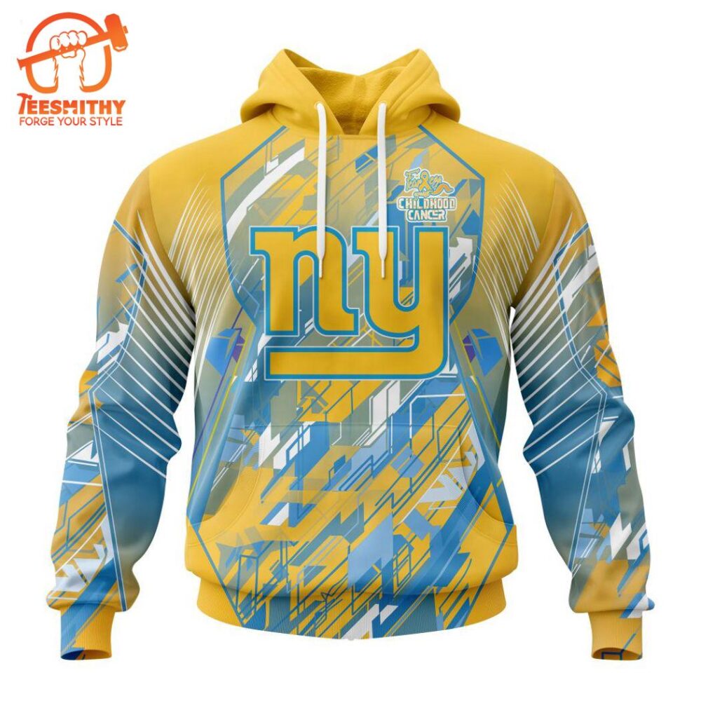 Personalized NFL New York Giants Fearless Against Childhood Cancers Hoodie  Gift Christmas