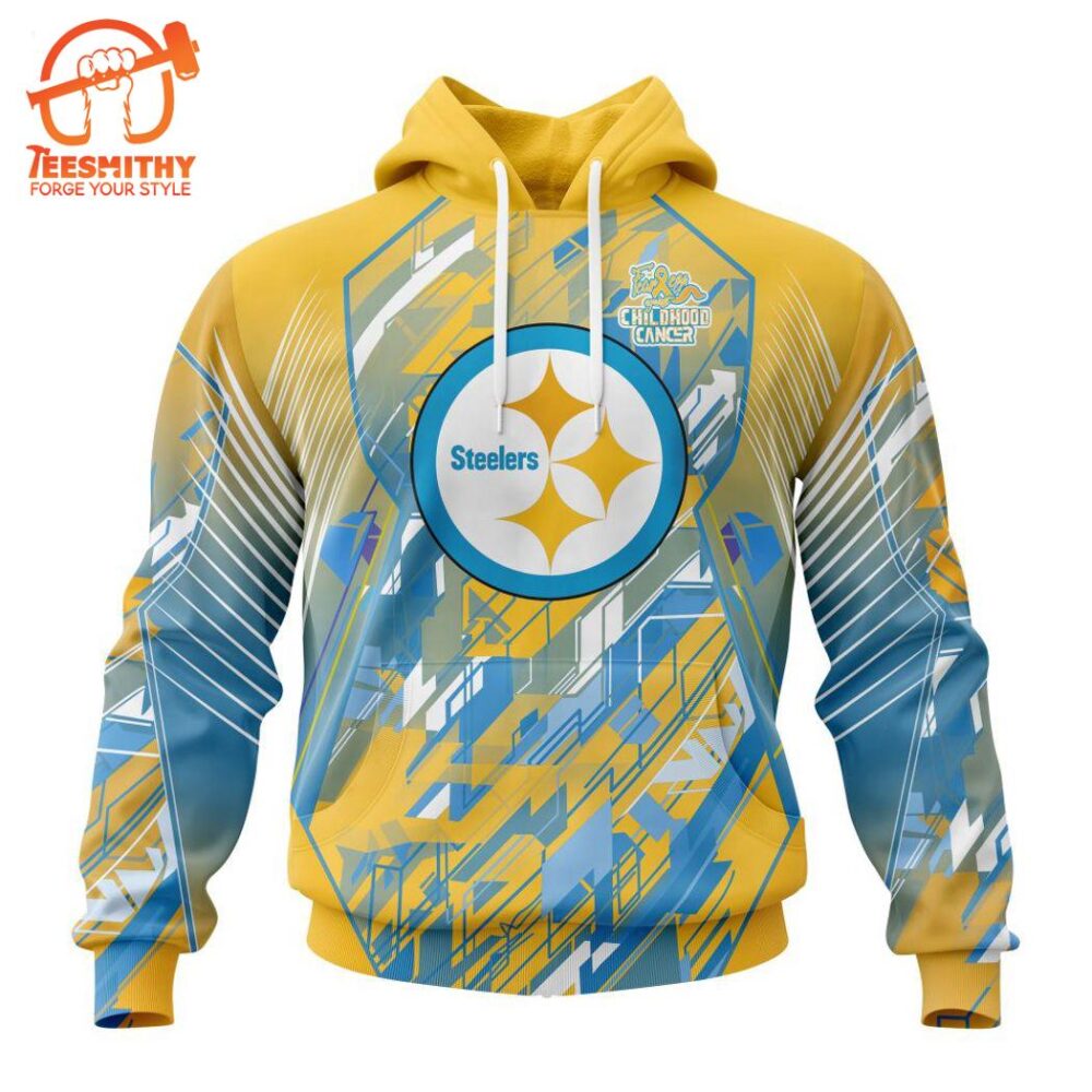 Personalized NFL Pittsburgh Steelers Fearless Against Childhood Cancers Hoodie  Gift Christmas