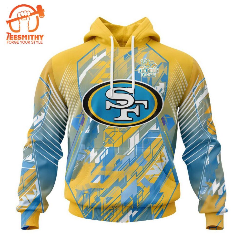 Personalized NFL San Francisco 49ers Fearless Against Childhood Cancers Hoodie  Gift Christmas