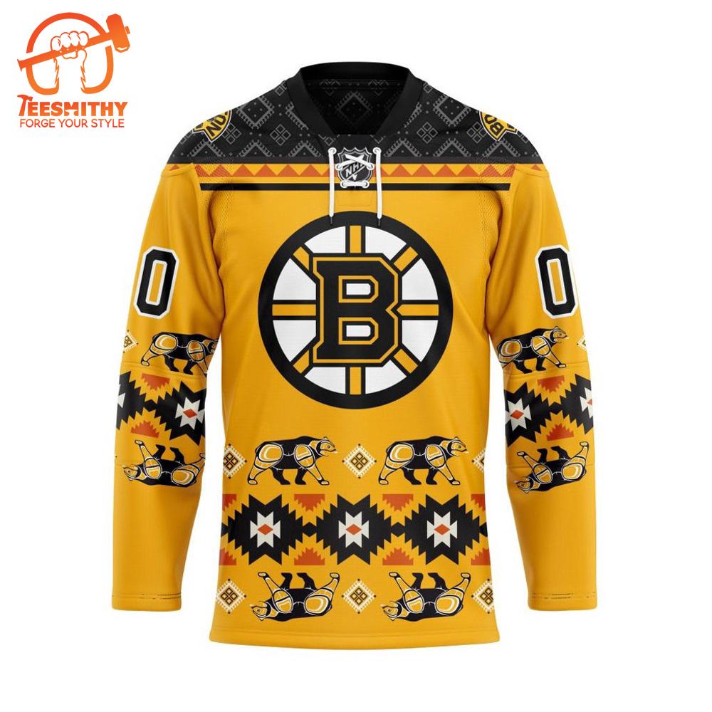 Personalized NHL Boston Bruins Native Hockey Jersey Design 2024