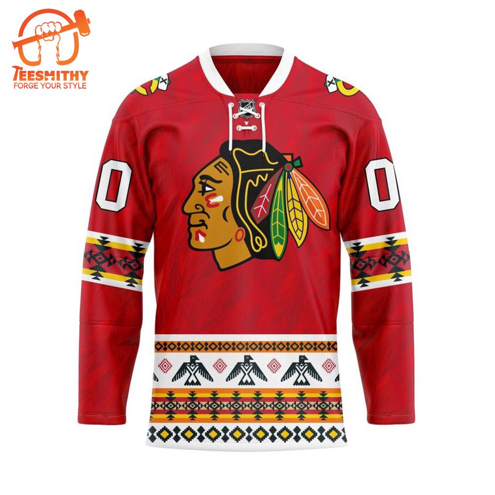 Personalized NHL Chicago Blackhawks Native Hockey Jersey Design 2024