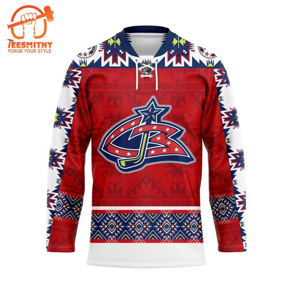 Personalized NHL Columbus Blue Jackets Native Hockey Jersey Design 2024