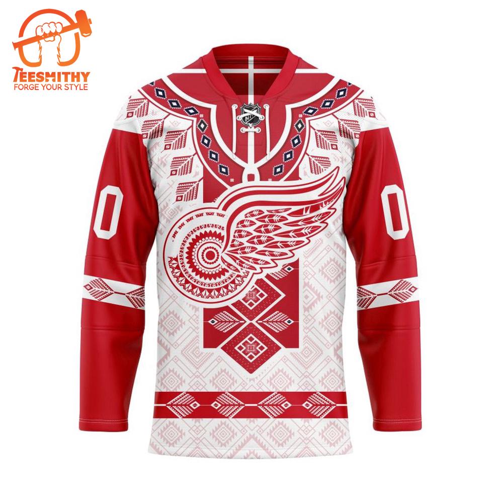 Personalized NHL Detroit Red Wings Native Hockey Jersey Design 2024