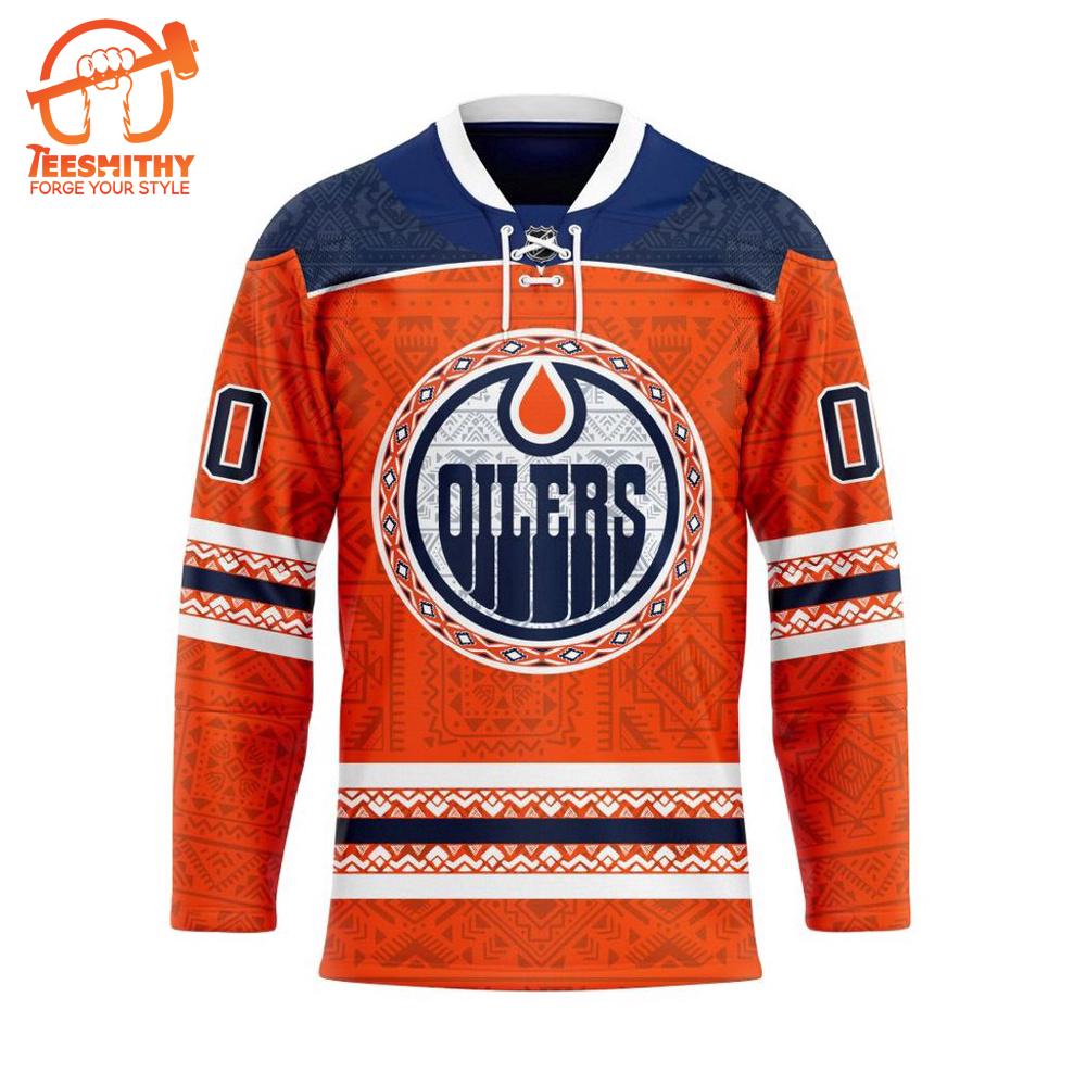 Personalized NHL Edmonton Oilers Native Hockey Jersey Design 2024