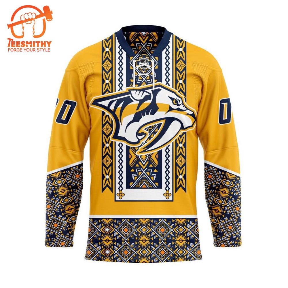 Personalized NHL Nashville Predators Native Hockey Jersey Design 2024