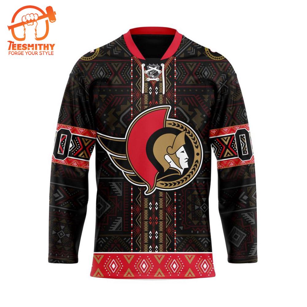 Personalized NHL Ottawa Senators Native Hockey Jersey Design 2024