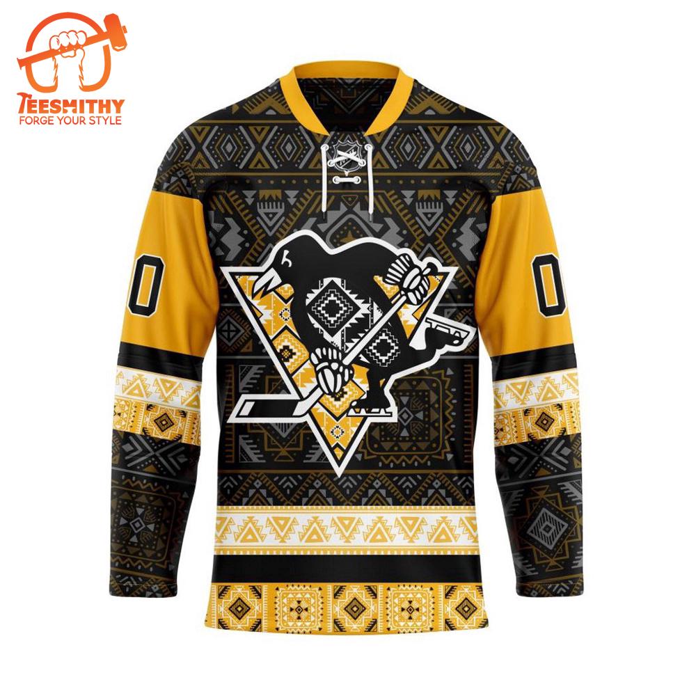 Personalized NHL Pittsburgh Penguins Native Hockey Jersey Design 2024