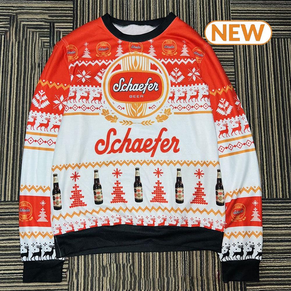 Personalized Schaefer Beer  Ugly Christmas Sweater Shirt, Sweatshirt