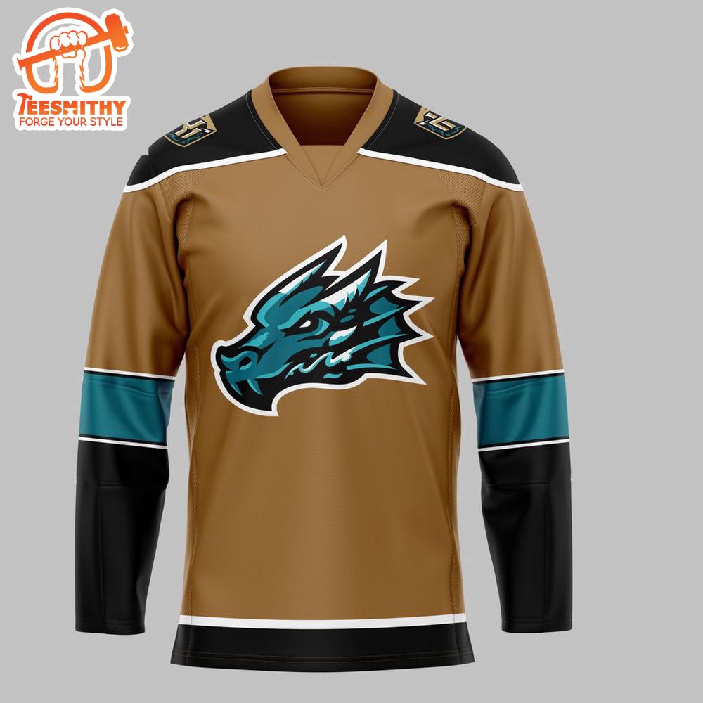 Personalized Tahoe Knight Monsters Hockey Jersey – Brown