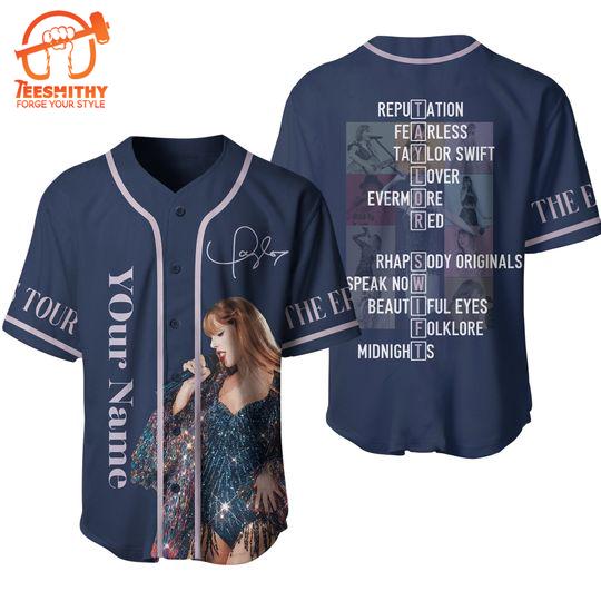 Personalized Taylor Swift All Albums The Eras Tour Baseball Jersey Shirt