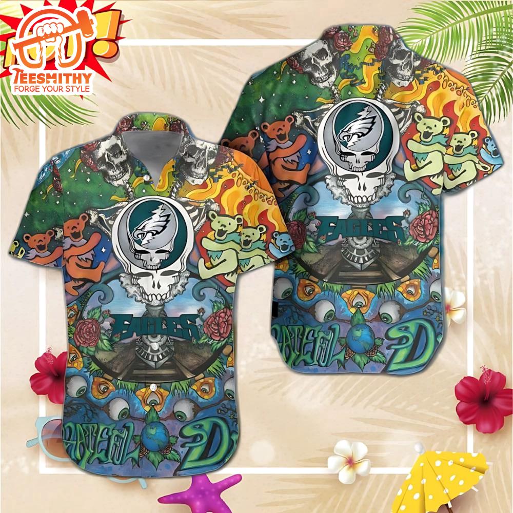 Philadelphia Eagles Grateful Dead NFL Hawaiian Shirt