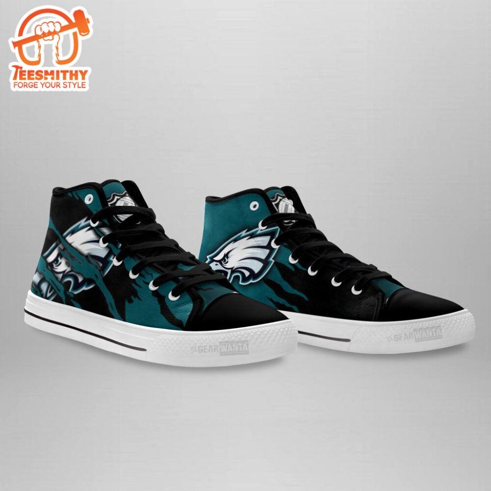 Philadelphia Eagles High Top Shoes Custom For Fans