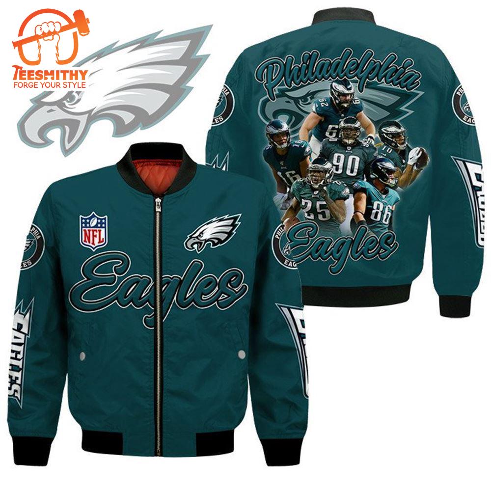 Philadelphia Eagles Players Nfl Bomber Jacket  Gift For Fans