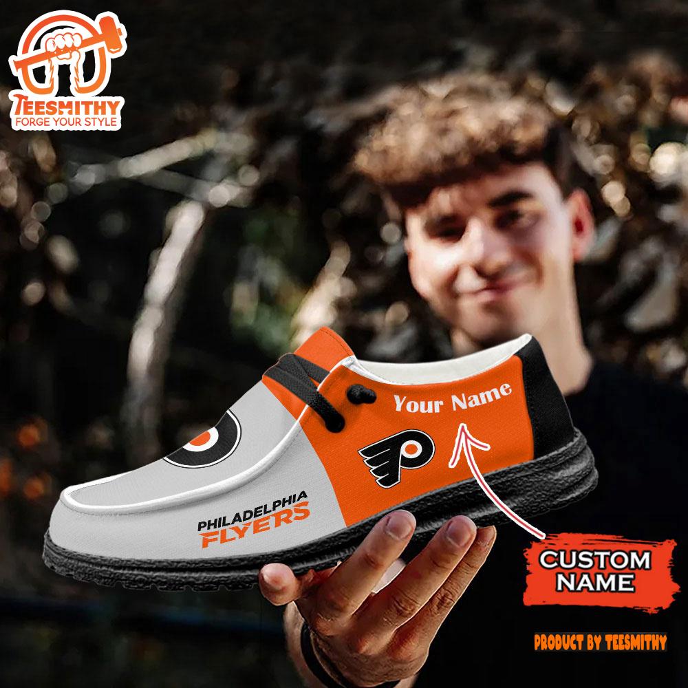 Philadelphia Flyers NHL Hey Dude Shoes Custom Name Perfect Gift