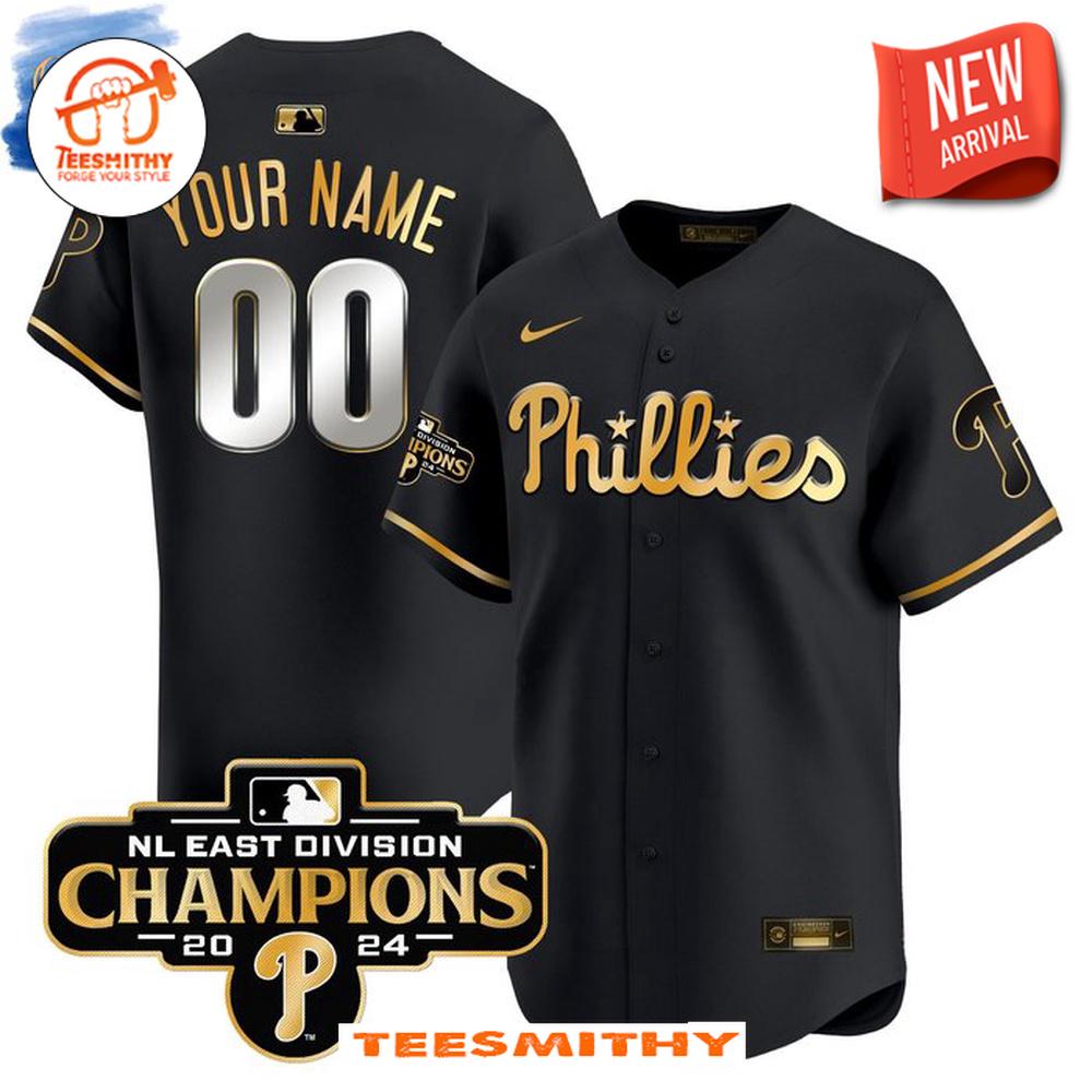 Philadelphia Phillies 2024 NL East Division Champions Gold Vapor Premier Limited Jersey