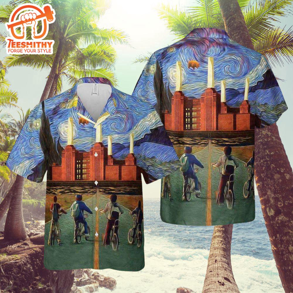 Pigs Can Fly Stranger Things x Animals Pink Floyd Hawaiian Shirt