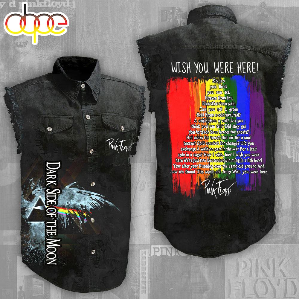 Pink Floyd 3D Lightweight Sleeveless Denim Shirt