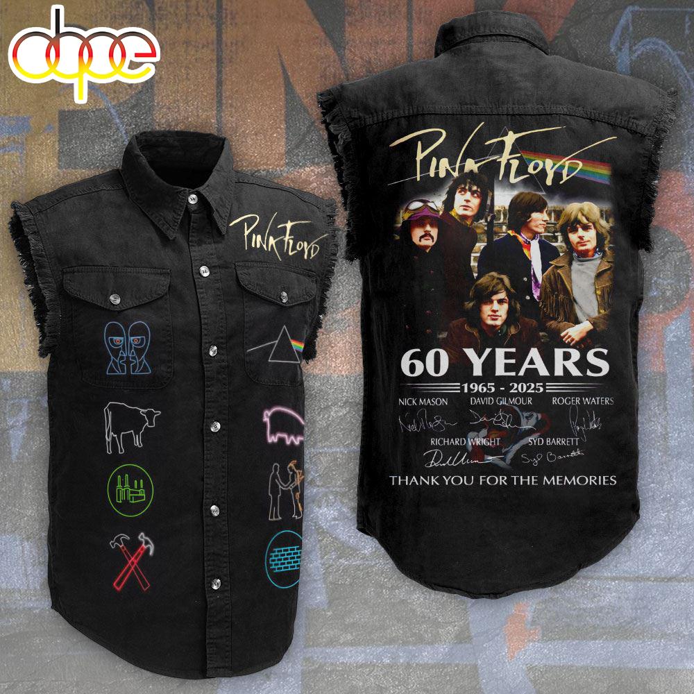 Pink Floyd 3D Sleeveless Denim Shirt For Men And Women