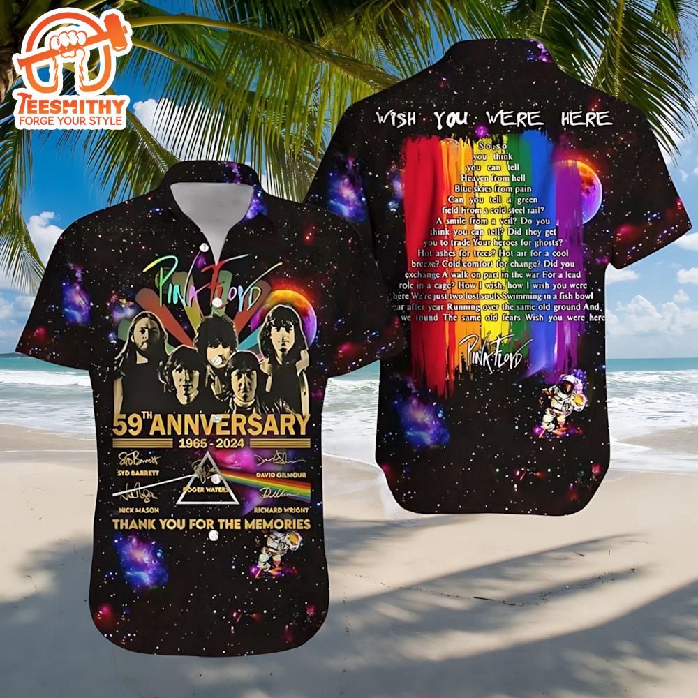 Pink Floyd 59th Anniversary 1965-2024 Thank You For The Memories Hawaiian Shirt