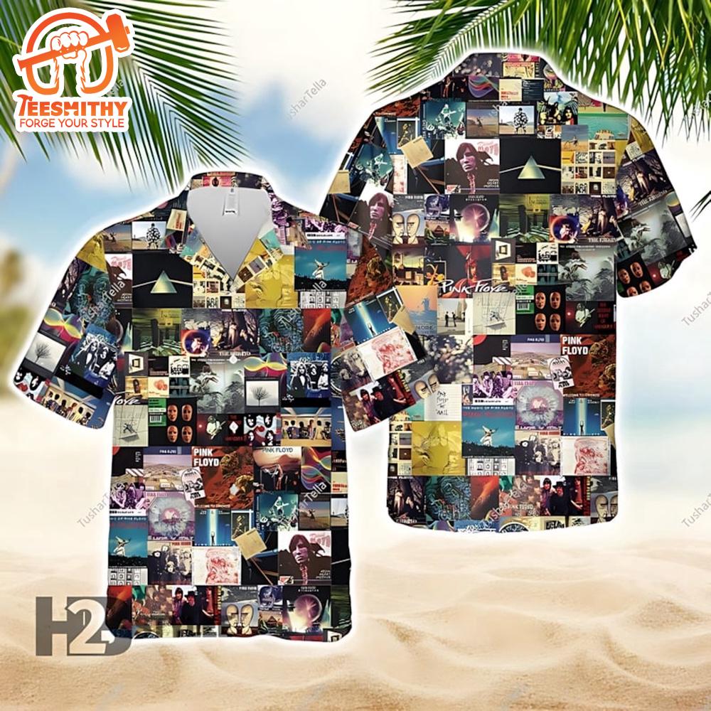 Pink Floyd Album Cover Collage Hawaiian Shirt