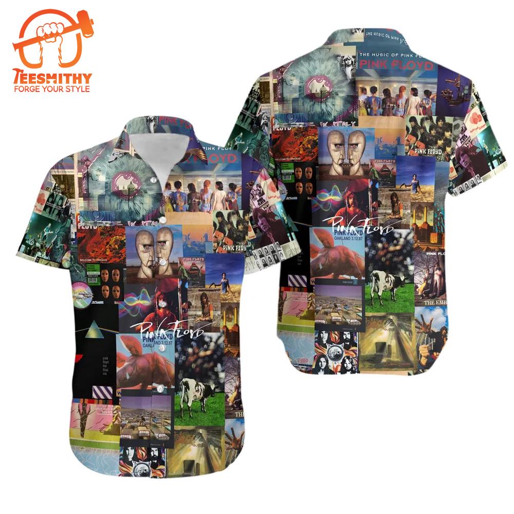 Pink Floyd Albums Collage Hawaiian Shirt