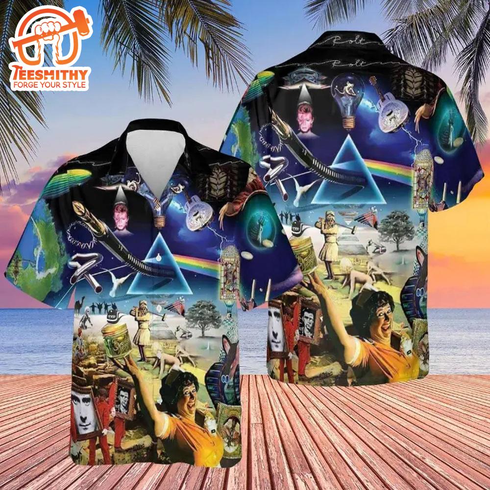 Pink Floyd Albums Collage Random Precision Hawaiian Shirt