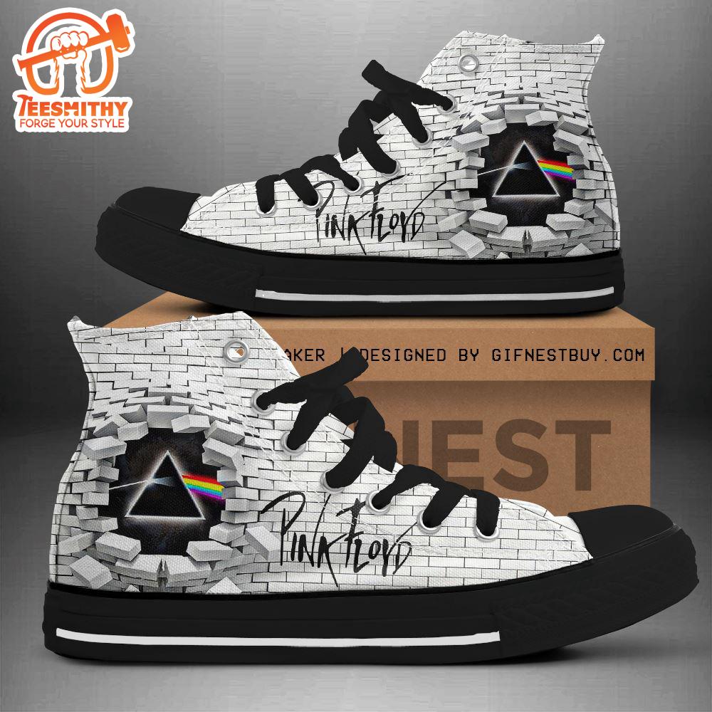 Pink Floyd Broken Brick Shoes, Pink Floyd High Top Shoes