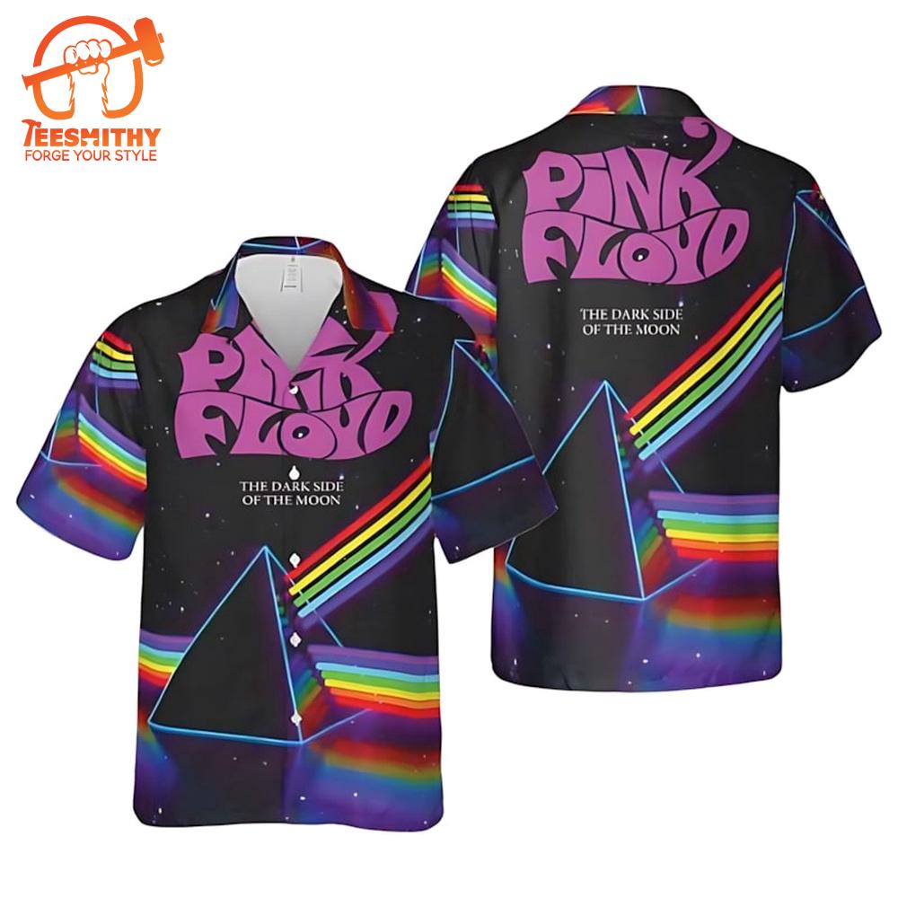 Pink Floyd Dark Side of the Moon Rainbow Hawaiian Shirt